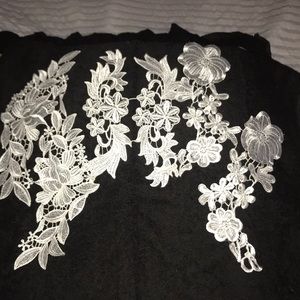 New Beautiful 6 pc Lot of Lace Appliqués Lot #110